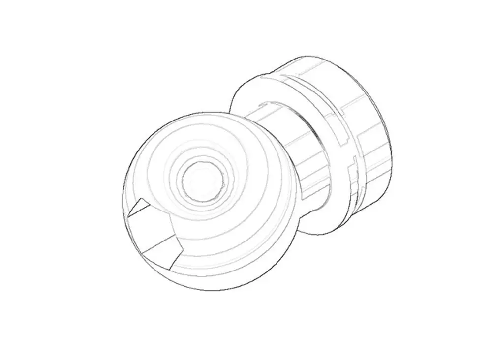 DORNBRACHT Kugelgelenk für Luftsprudler Bidet ERSATZTEILE 092140011 D. 26 x 37 mm Weiß matt, 092140011-10 Galeriebild 1